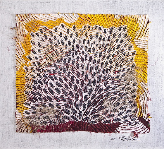 Oeuvre de Tissu Rouge